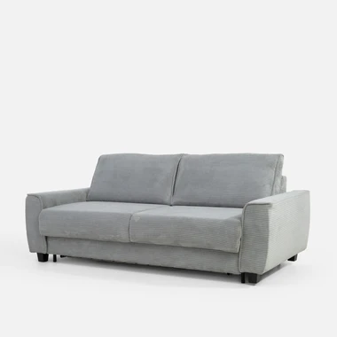 Šedá třímístná pohovka s italským roštem MONZO 140