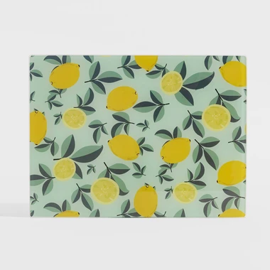 Skleněná krájecí deska, citrony, 40x30 cm