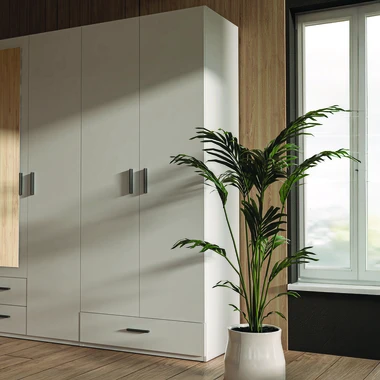 Dvoudveřová šatní skříň se zásuvkou TRAWEN