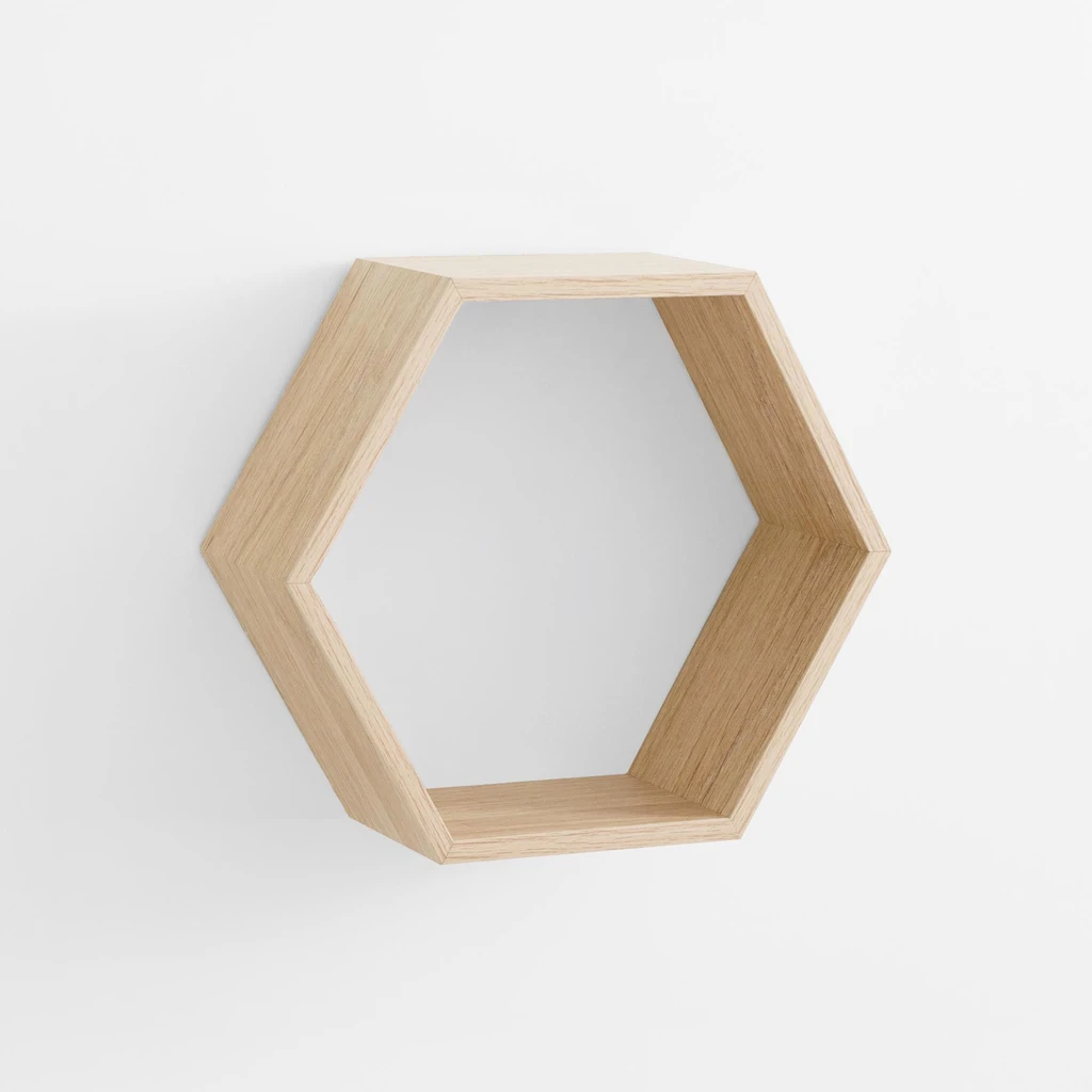 Sada 3 geometrických nástěnných polic