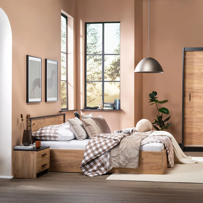 Postel s úložným prostorem a LED osvětlením MALI 140x200 cm