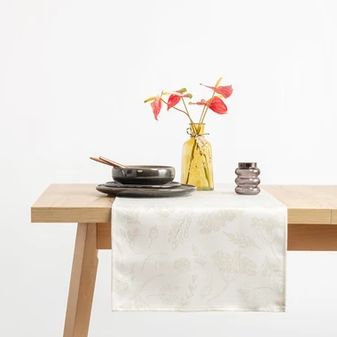 Běhoun na stůl v barvě ecru SORBO 40x120 cm