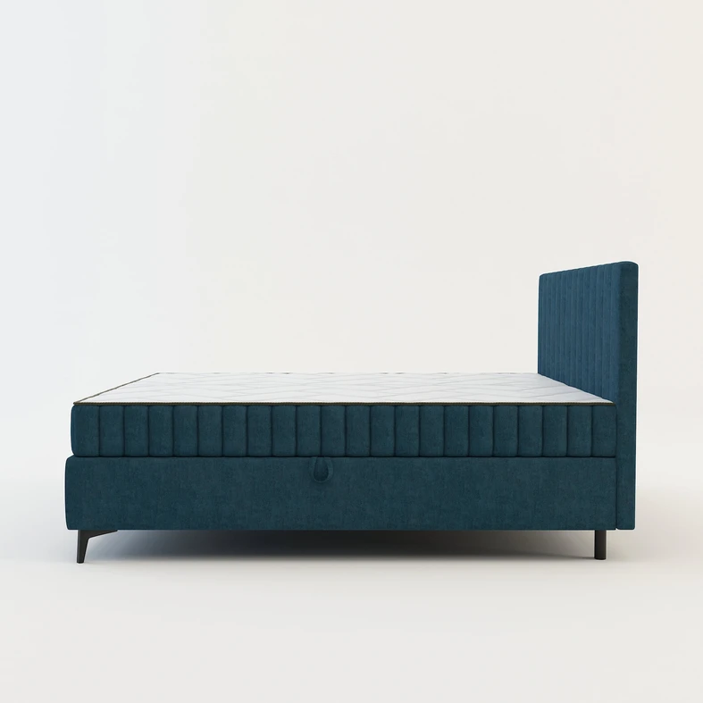 Postel boxspring VERONA 140x200 cm tmavě modrá