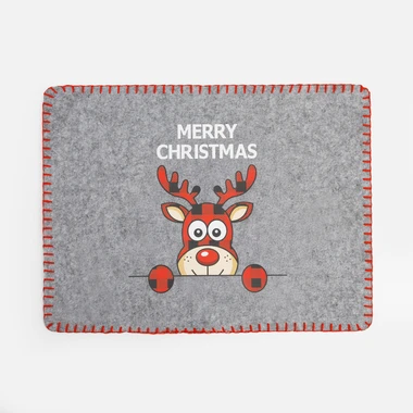 Podložka na stůl MERRY CHRISTMAS 40x30 cm šedá