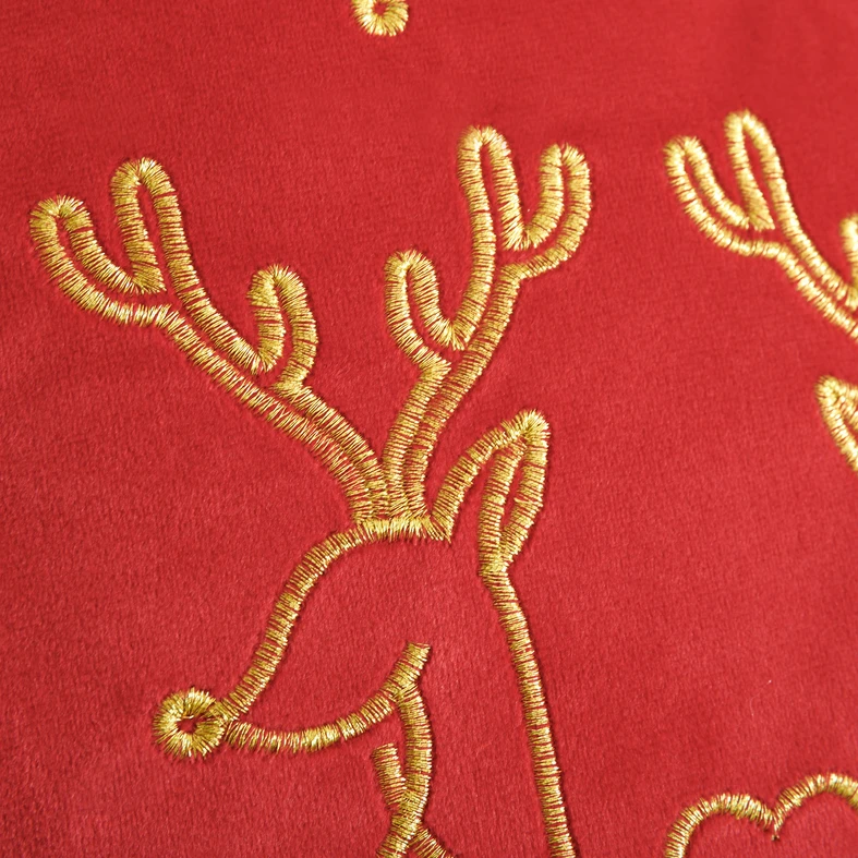 Povlak na polštář s soby červený TWINKLE 45x45 cm