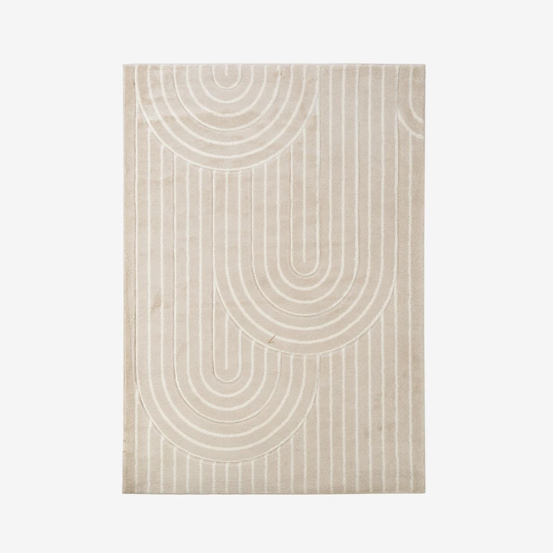 Koberec s geometrickým vzorem SILVA béžový 160x230 cm