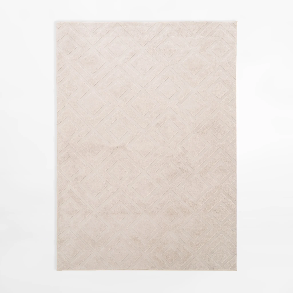 Koberec geometrický MODERNO, krémový, 160x230 cm