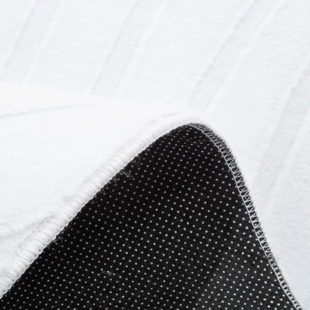 Koberec geometrický MALAGA 3D bílý, 120x160 cm