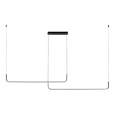 Černé závěsné LED svítidlo RIKE