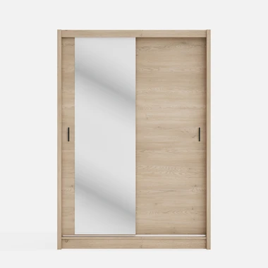 Skříň s posuvnými dveřmi INES se zrcadlem 150 cm dub cremona