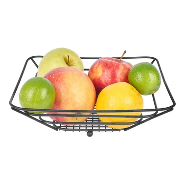 Kovový košík na ovoce ČTVEREC 24x24x7,7 cm