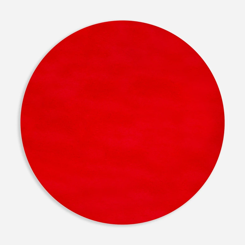 Kulatý červený koberec RABBII 100 cm
