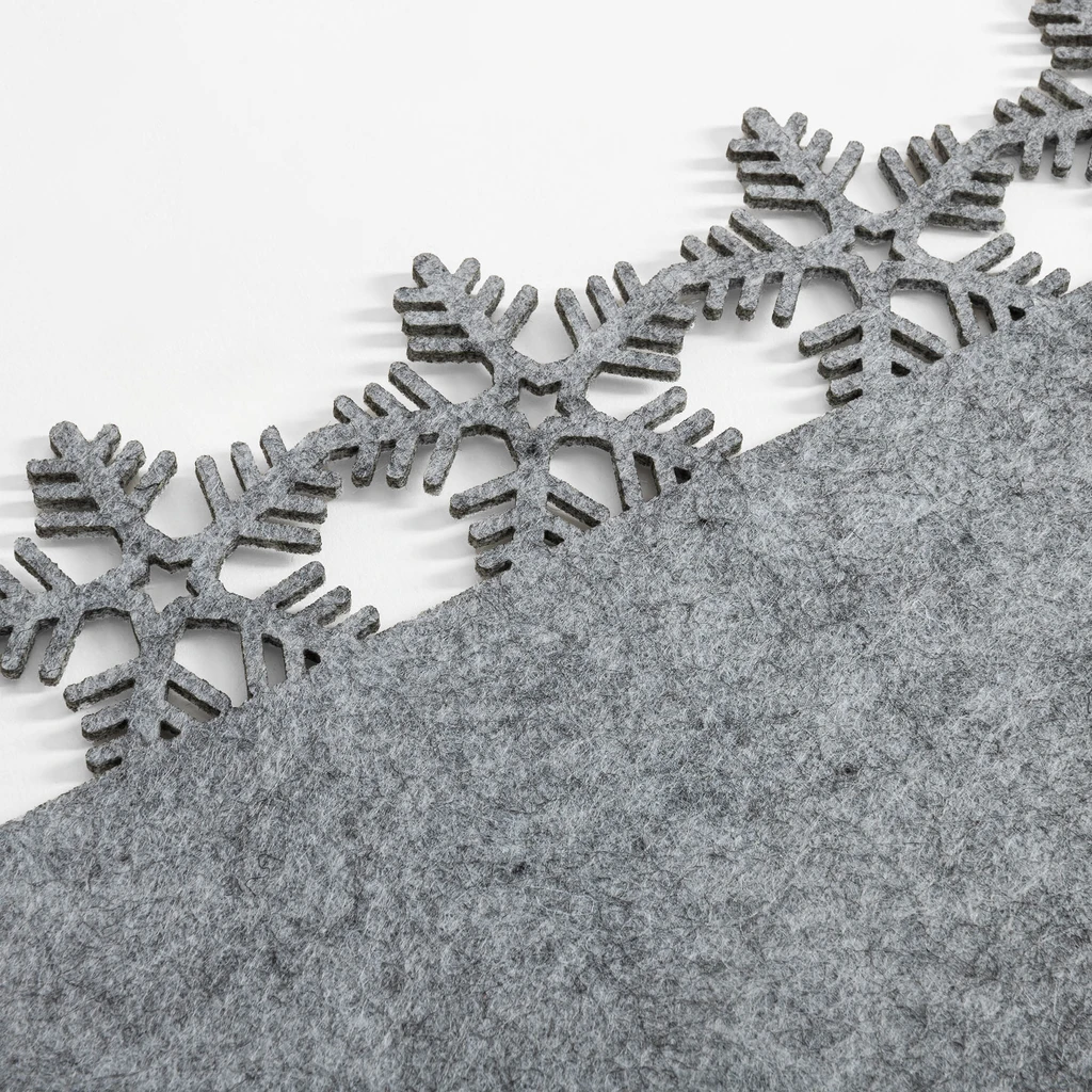 Filcová vánoční podložka šedá 30x45 cm