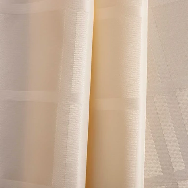 Kostkovaný žakárový ubrus krémový CASCADE 110x160 cm