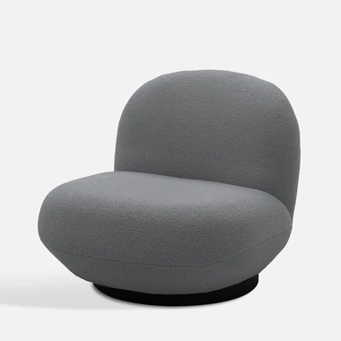 Šedé otočné křeslo VIZZO