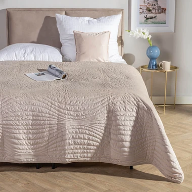 Béžový přehoz na postel NEW WAVE 220x240 cm