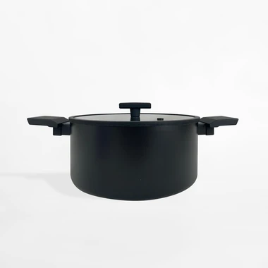 Černý hliníkový hrnec MODERN 6,8 l