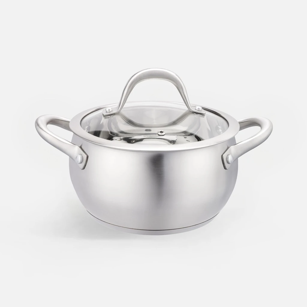 Srebrny garnek na gaz i indukcję