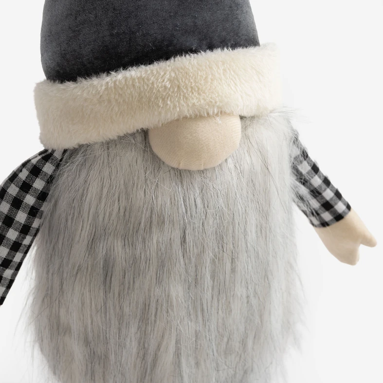 Vánoční dekorativní skřítek šedý 85-125 cm