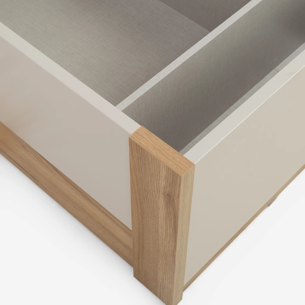 Postel s úložným prostorem a roštem OAK SQUERE 120x200.