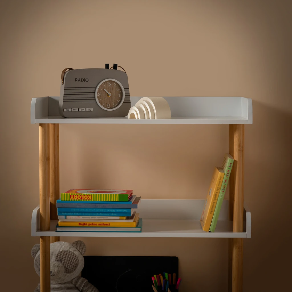 Šedé dětské hodiny RADIO