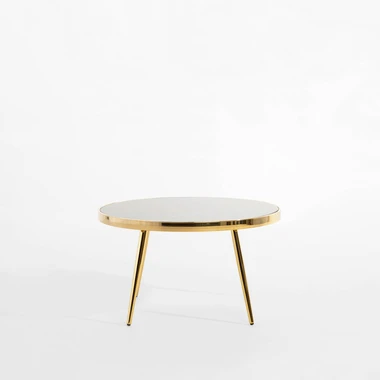 Zlatý kulatý stolek EFUZZO