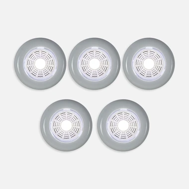 Sada 5 bílých LED světel s dotykovým spínačem