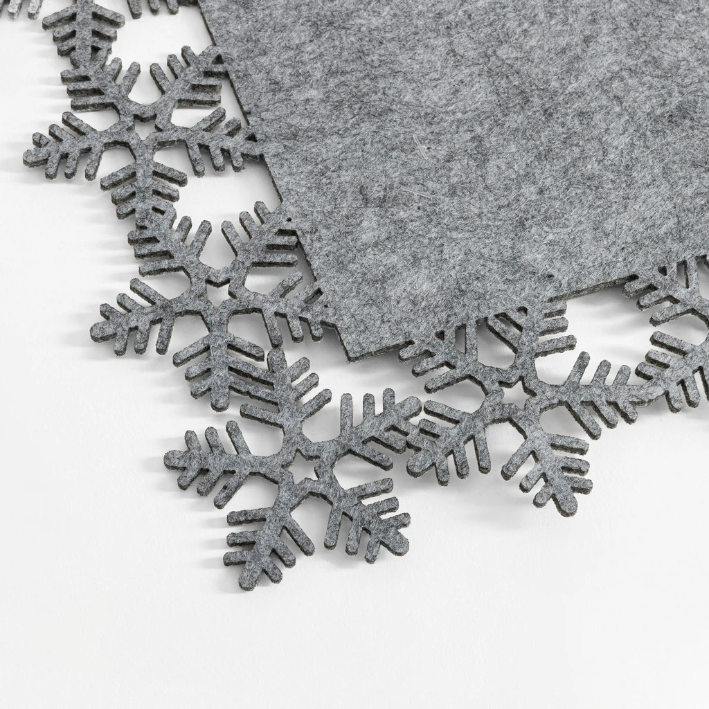 Filcová vánoční podložka šedá 30x45 cm