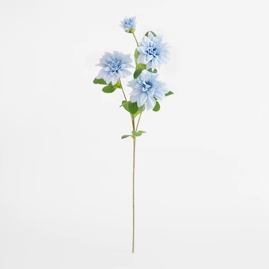 Umělá modrá květina jiřina 70 cm