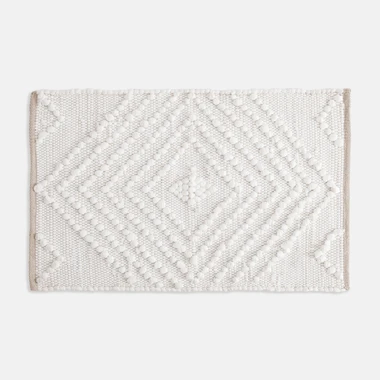 Geometrický koberec AVENUE, bílý, 50x80 cm