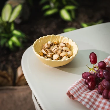 Žlutá miska s květinovým vzorem 180 ml