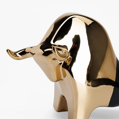 Černo-zlatá dekorativní figurka BÝK