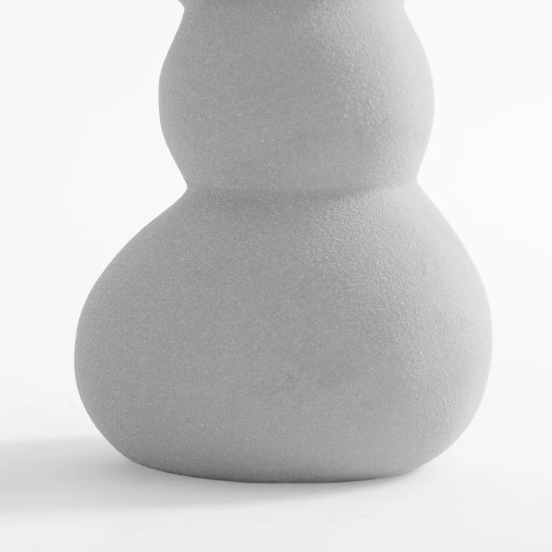 Šedá váza sněhulák 24,2 cm