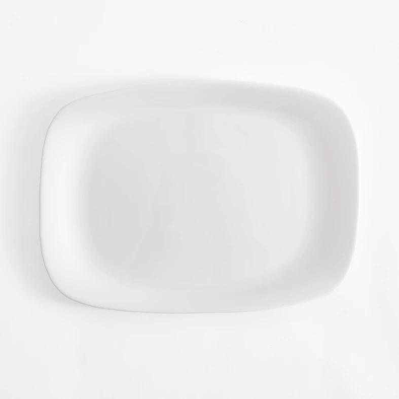 Prostokątny porcelanowy talerz