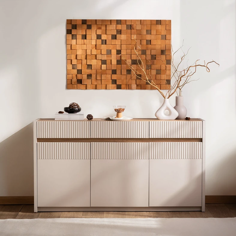 Komoda s osvětlením OAK SQUERE 160 cm