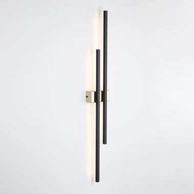 Černo-zlaté nástěnné LED svítidlo FLASH 24W