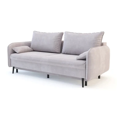 Pohovka šedorůžová VAMOS, černé nohy