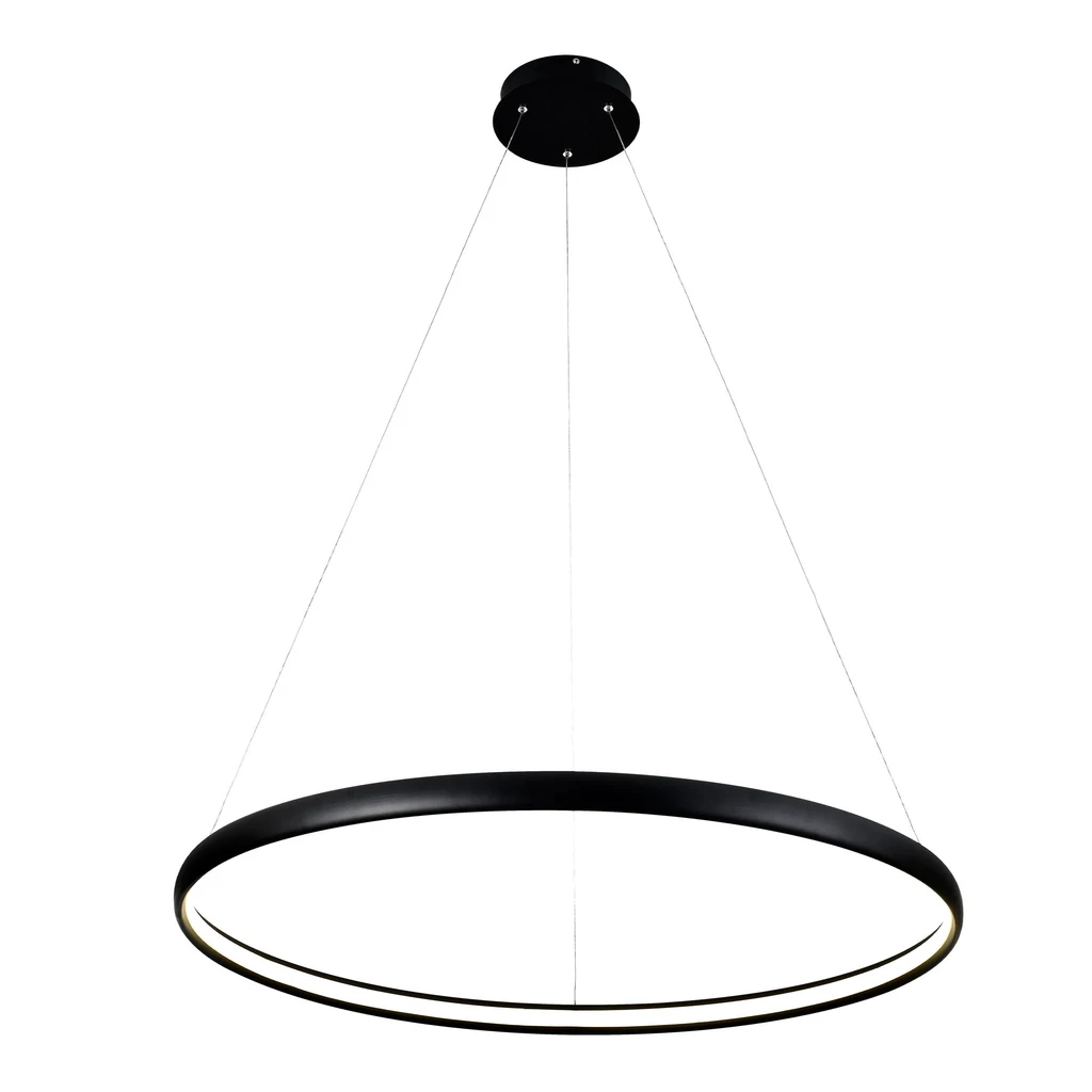 Černé závěsné LED svítidlo CARLO 80 cm
