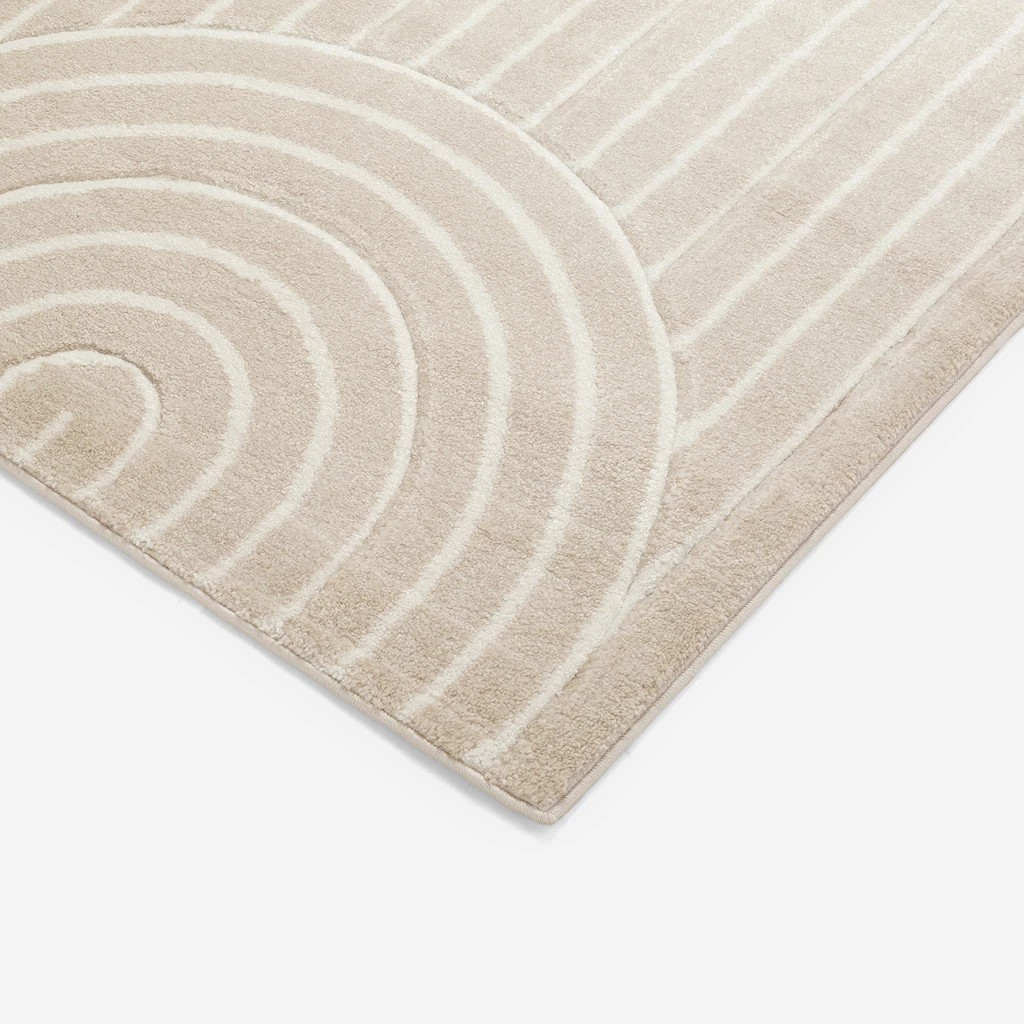 Koberec s geometrickým vzorem SILVA béžový 160x230 cm