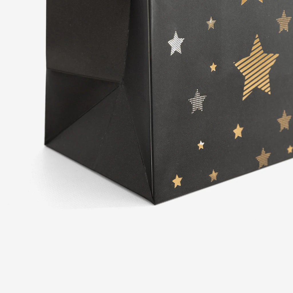 Dárková taška s hvězdičkami 32 cm MIX