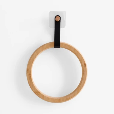 Kulatý bambusový koupelnový věšák MIX