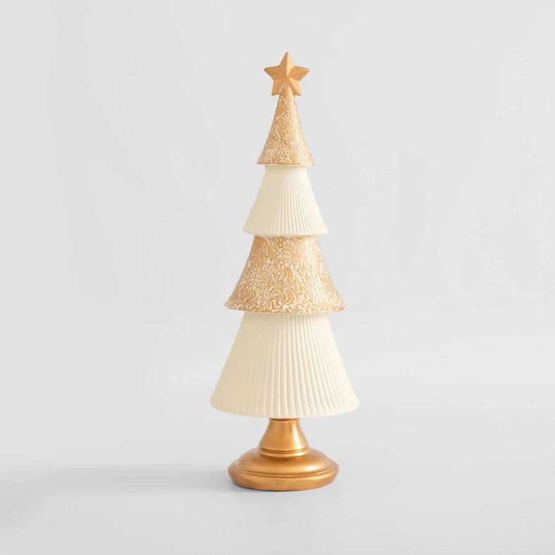 Dekorace vánoční stromek bílý 23 cm