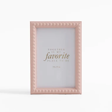 Růžový fotorámeček 10x15 cm