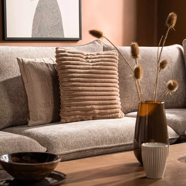 Béžový dekorační polštář do obývacího pokoje TILIA 45x45 cm