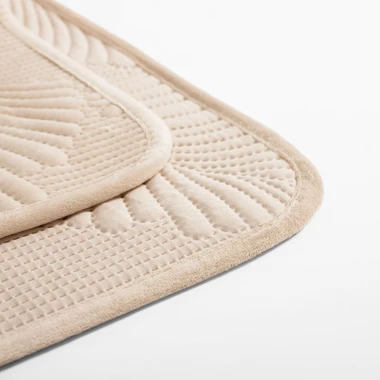 Béžový prošívaný přehoz FERN 220x240 cm