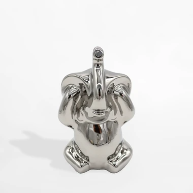 Stříbrná dekorativní figurka slon s ušima 13,8 cm