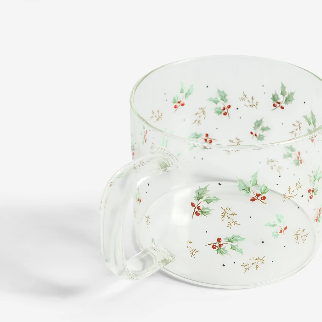 Skleněný vánoční hrnek 500 ml