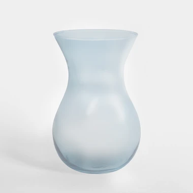 Průhledná modrá váza ASTA 18 cm