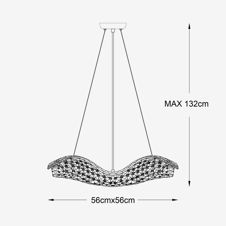 Lampa TIARA w złotym kolorze z kryształowymi detalami i możliwością ściemniania dodaje blasku i nastroju każdemu wnętrzu.