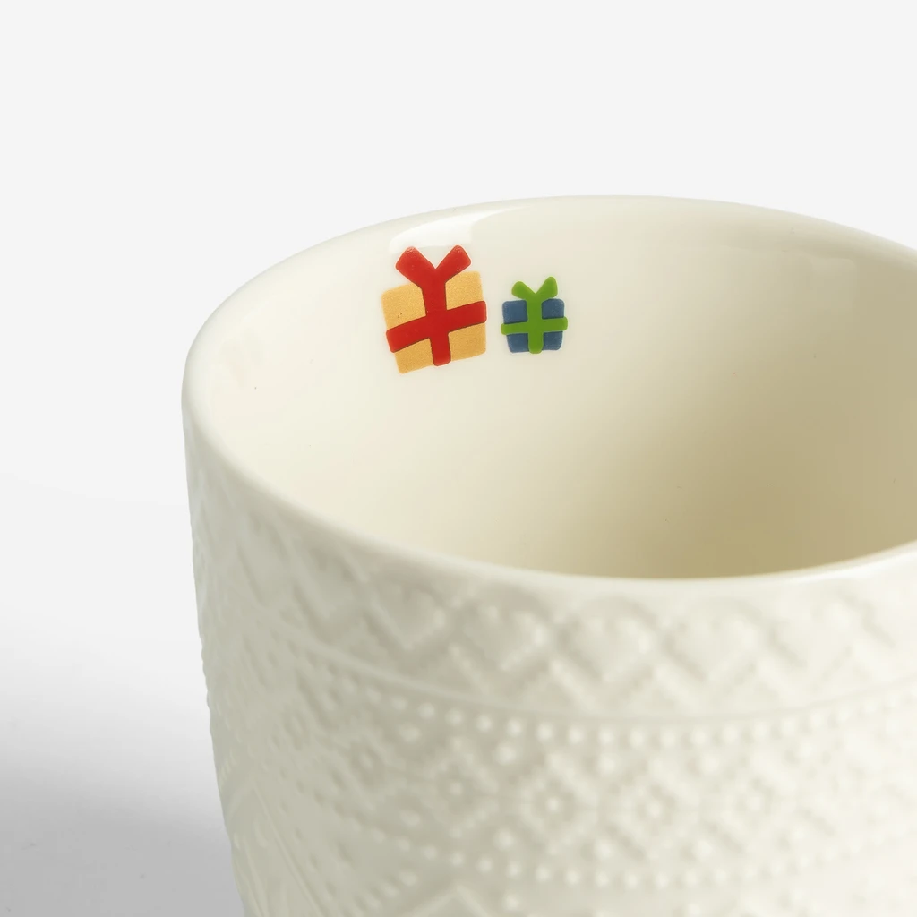 Bílý vánoční hrnek 410 ml